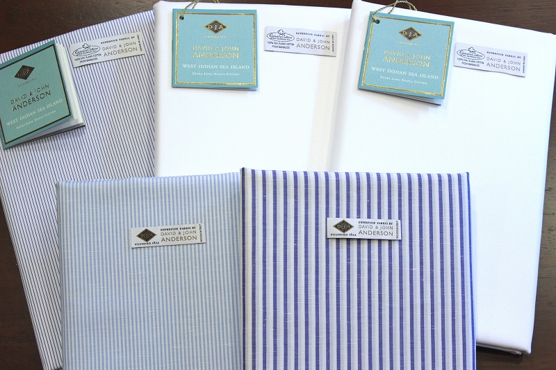 限定品 MHL DAVID&JOHN ANDERSON シーアイランドコットン DAVID AND JOHN ANDERSON SEA ISLAND COTTON ホワイトツイル